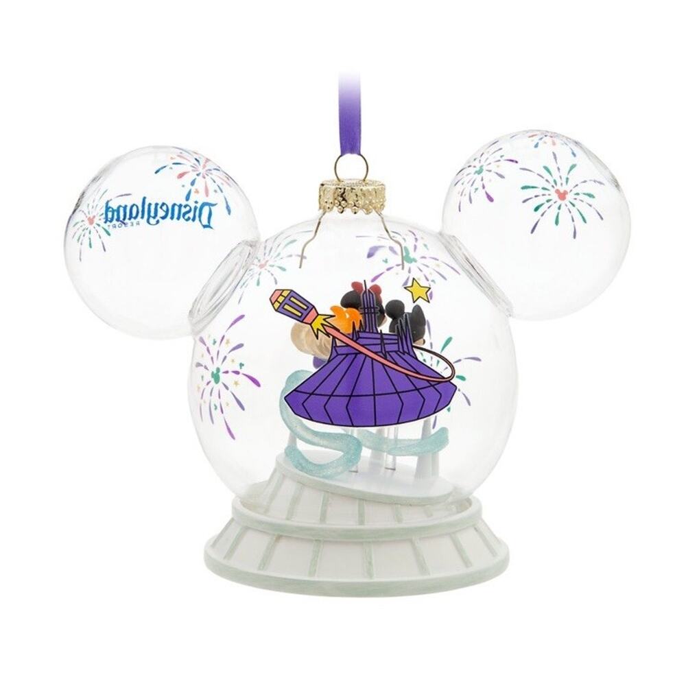 Disneyland Mickey and Minnie Mouse Icon Glass Ball Ornament – Space Mountain - Picture 4 of 4